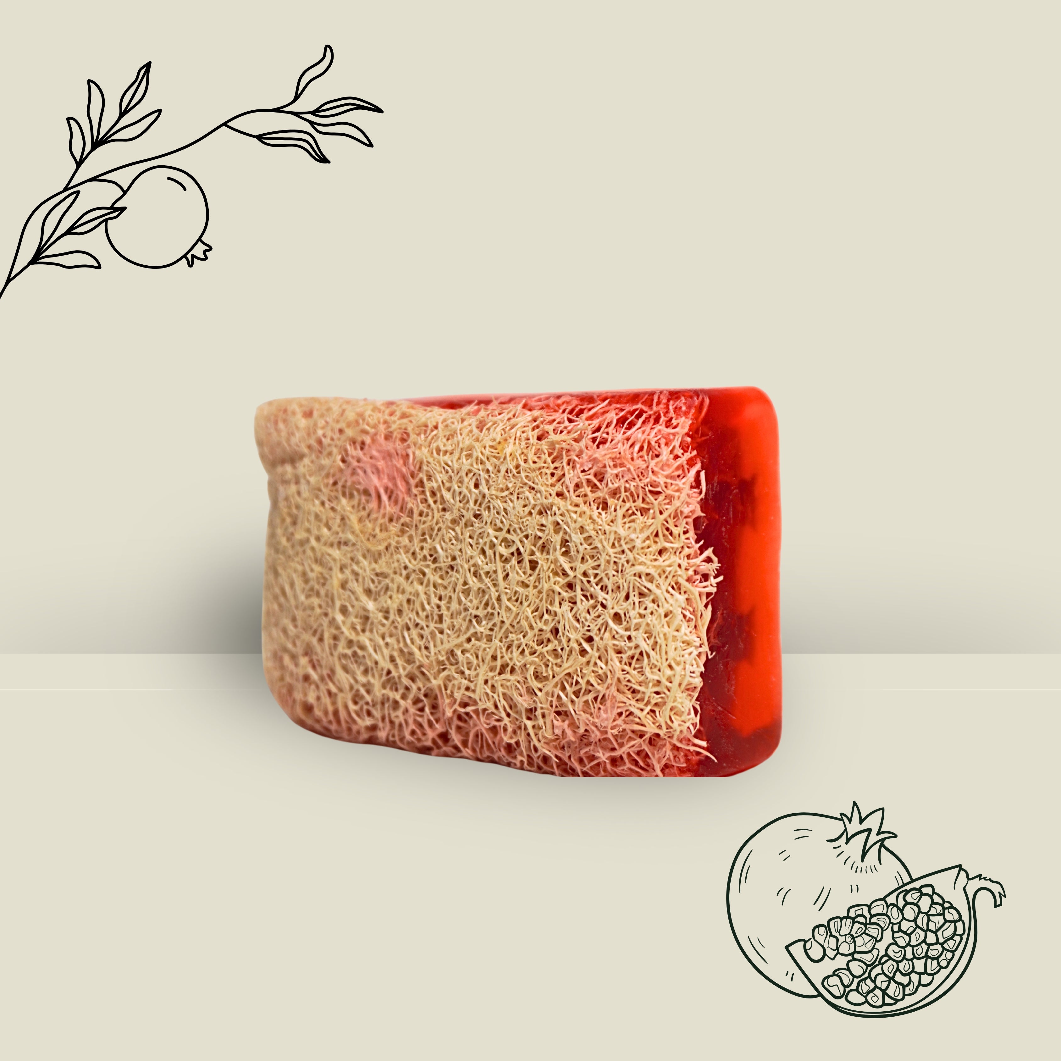 Loofah Granatapfel – Fruchtiges Peeling für strahlende Haut